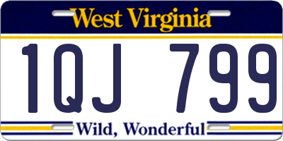 WV license plate 1QJ799