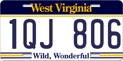 WV license plate 1QJ806