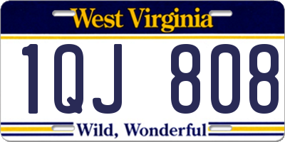 WV license plate 1QJ808