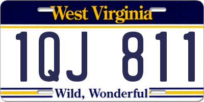WV license plate 1QJ811
