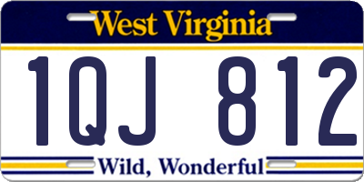 WV license plate 1QJ812