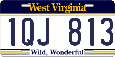 WV license plate 1QJ813