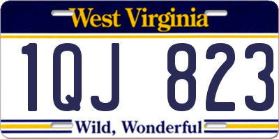 WV license plate 1QJ823