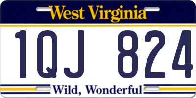 WV license plate 1QJ824