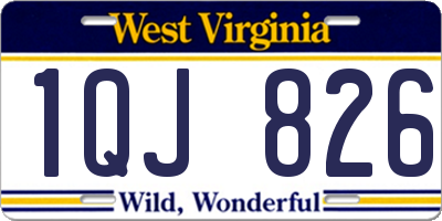 WV license plate 1QJ826