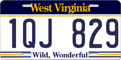WV license plate 1QJ829