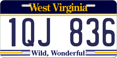 WV license plate 1QJ836