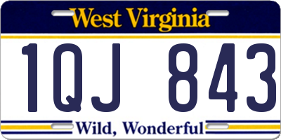 WV license plate 1QJ843