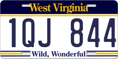 WV license plate 1QJ844