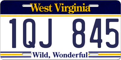 WV license plate 1QJ845