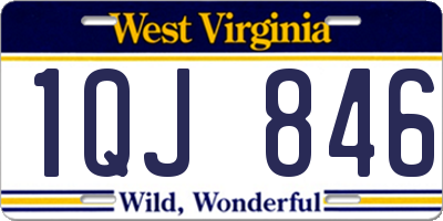 WV license plate 1QJ846