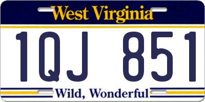 WV license plate 1QJ851