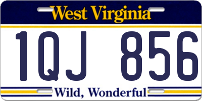 WV license plate 1QJ856