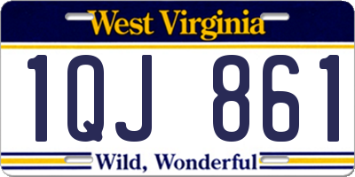 WV license plate 1QJ861
