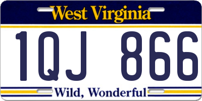 WV license plate 1QJ866