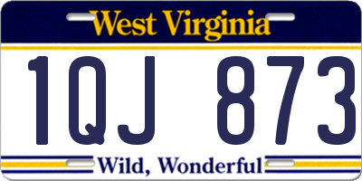 WV license plate 1QJ873