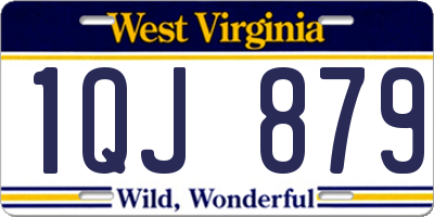 WV license plate 1QJ879