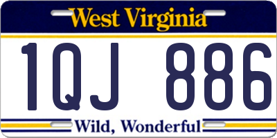 WV license plate 1QJ886