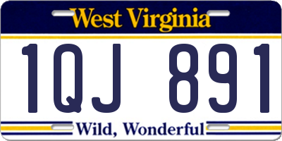 WV license plate 1QJ891