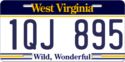 WV license plate 1QJ895