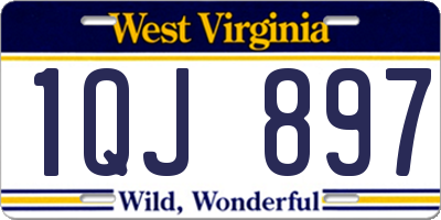 WV license plate 1QJ897