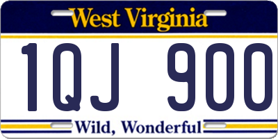 WV license plate 1QJ900