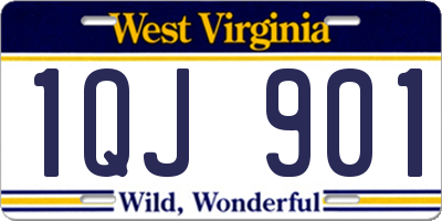 WV license plate 1QJ901