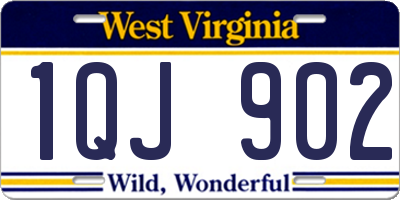 WV license plate 1QJ902