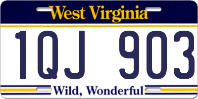 WV license plate 1QJ903