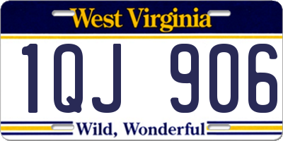WV license plate 1QJ906
