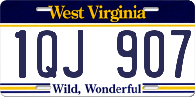 WV license plate 1QJ907