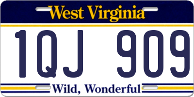 WV license plate 1QJ909