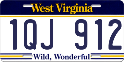 WV license plate 1QJ912