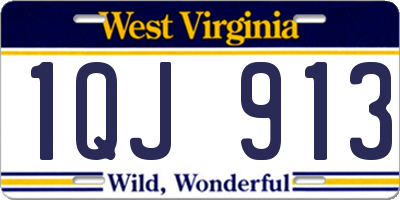 WV license plate 1QJ913