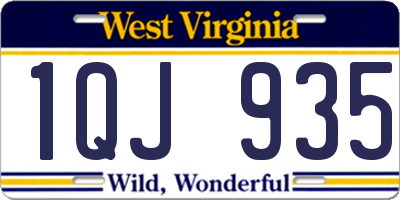 WV license plate 1QJ935