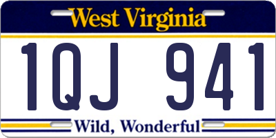 WV license plate 1QJ941