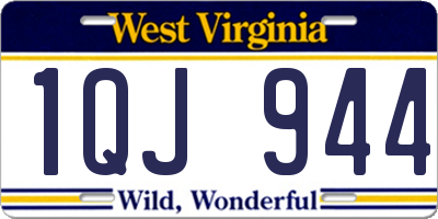 WV license plate 1QJ944