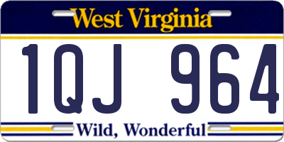 WV license plate 1QJ964