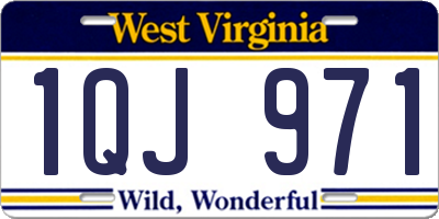 WV license plate 1QJ971