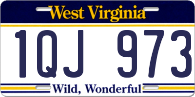 WV license plate 1QJ973