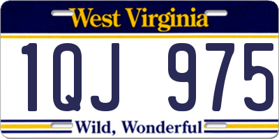 WV license plate 1QJ975