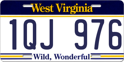 WV license plate 1QJ976