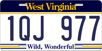 WV license plate 1QJ977