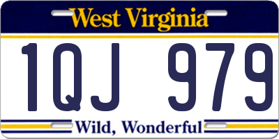 WV license plate 1QJ979
