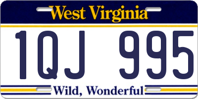 WV license plate 1QJ995