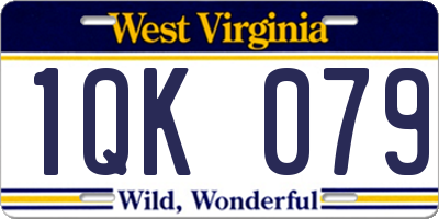 WV license plate 1QK079