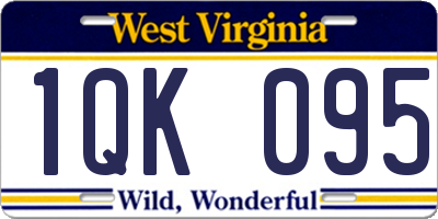 WV license plate 1QK095
