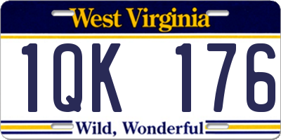 WV license plate 1QK176