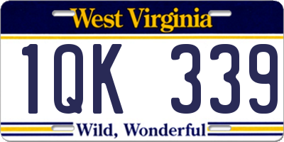 WV license plate 1QK339