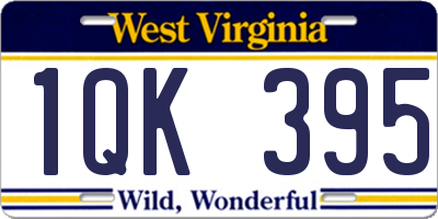WV license plate 1QK395